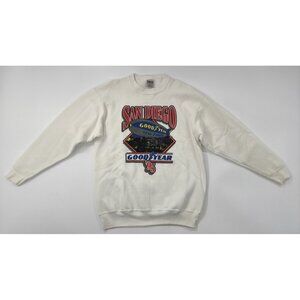 Vintage 90s Goodyear San Diego Mens Sweatshirt Large Blimp Crew Colorful 1995